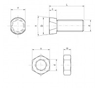 M12*35 Болт 12.9 Rabe Oval AL
