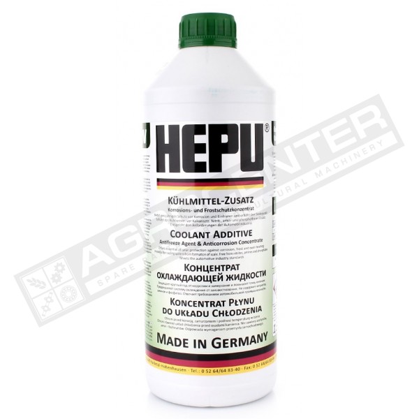 P999-GRN Концентрат охолоджуючої рідини - антифриз HEPU, 1,5л (зелений) - 1