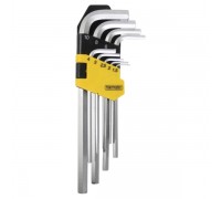Set of L-shaped hex keys 1,5-10mm 9pcs CR-V TopMaster (390117)