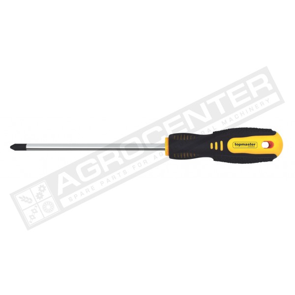 Викрутка слюсарна "+" PH3*200mm CR-V TopMaster (223212) - 1