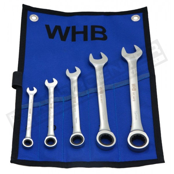Combination Wrench with a ratchet 5pcs (8-10-13-17-19mm), WHB (4400-05) - 1