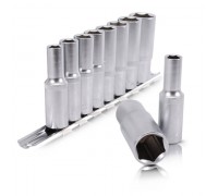 Set of elongated heads on the bar, 8 units. INTERTOOL (ET-6009)