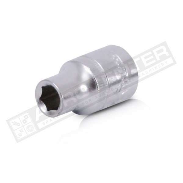 Головка шестигранная Cr-V, 1/2" 9мм*38мм INTERTOOL (ET-0009) - 1