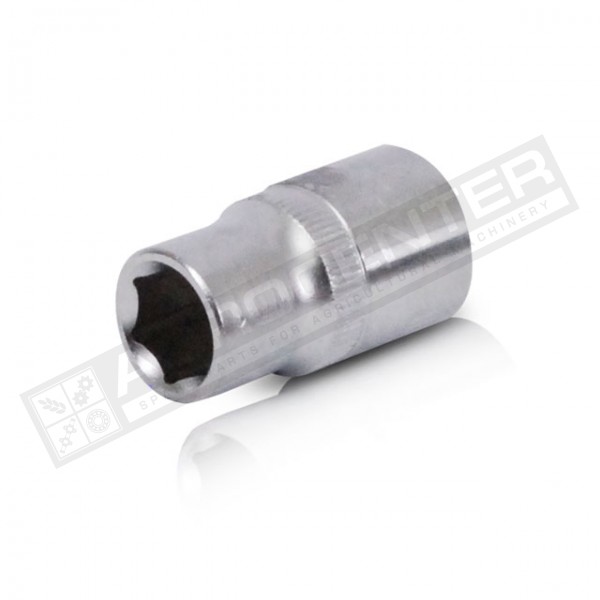 Головка шестигранна Cr-V, 1/2" 13мм*38мм INTERTOOL (ET-0013)
