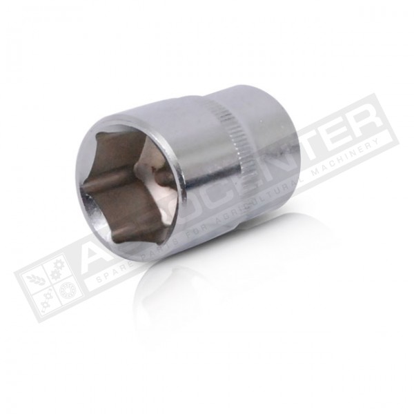 Головка шестигранная Cr-V, 1/2" 24мм*38мм INTERTOOL (ET-0024) - 1