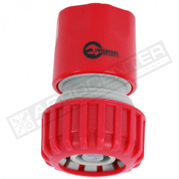 GE-1020 Конектор 1/2"з аквастопом для шланга 3/4" INTERTOOL