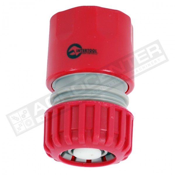 GE-1021 Конектор з аквастопом 3/4"для шланга 3/4" INTERTOOL - 1