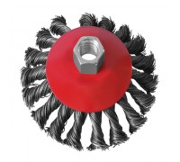 Щітка конусна 100мм, для УШМ, М14 ( пучки витого дроту ) INTERTOOL (BT-4100)