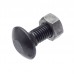 M12*30 Болт + гайка DIN603-10.9 ( велика шляпка ) (100), 3011806 - 3