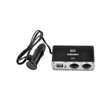 Cigarette lighter socket splitter with fuse, 2in1+2USB, 12V+USB 5V WINSO (200110)