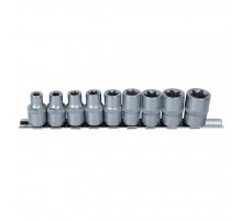 Набір насадок Torx 1/2" 9шт на планці CrV Sigma (6086961)