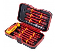 Set of dielectric screwdrivers 11 pcs + screwdriver-indicator 250V CrV Sigma (4008411)