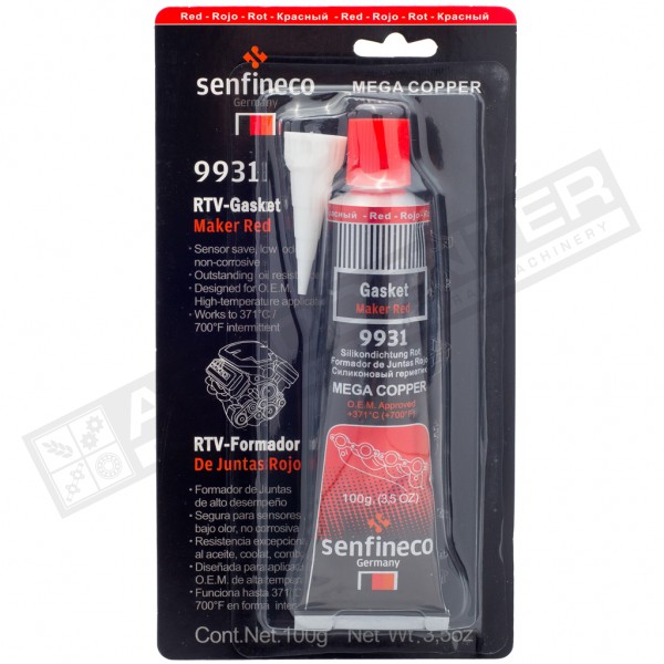 Герметик силіконовий SENFINECO 9931 RTV, червоний 100g - 1