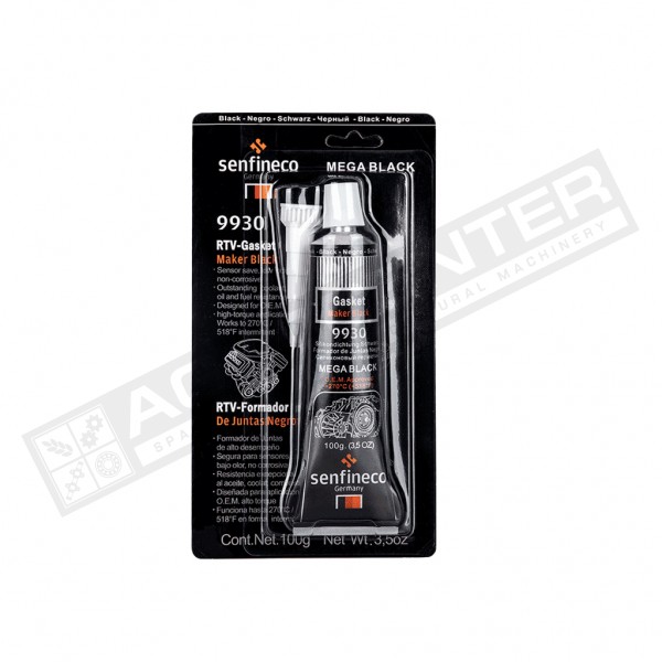SENFINECO 9930 RTV Silicone Black силиконовый герметик черный 100g - 1