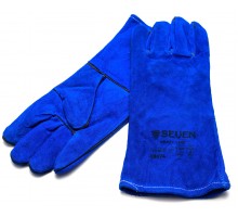 Krag glove lined blue long KV