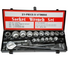 Socket set with a ratchet 3/4" 19-50mm (21pcs) CR-V Gadget (330523)