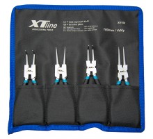 Retaining ring puller set 4 pcs., 180 mm, in case, XTLine (X0150)
