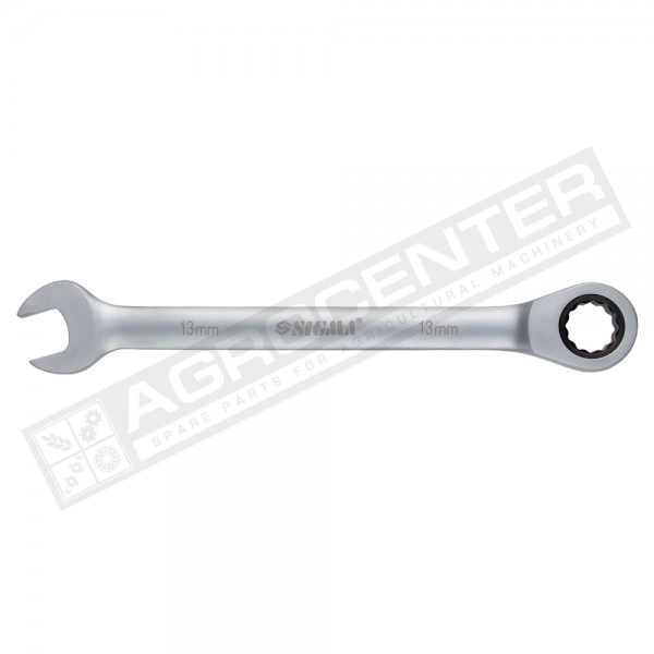 Open-end wrench with ratchet 13mm CrV satine (6022131) - 1