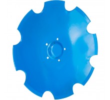 34910029 Harrow disc notched 25.5" D645 6mm 5-hole [Lemken]