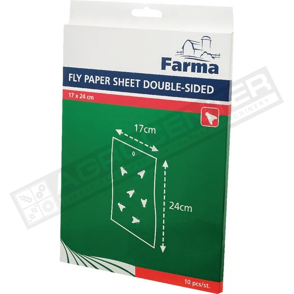 Двухсторонняя клейкая лента для мух Farma 170*240мм, уп -10шт - 1