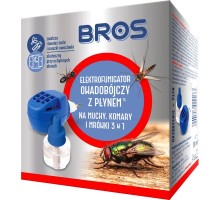 Electric fumigator against flies, mosquitoes and ants with liquid Bros