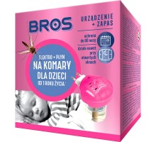 Фумигатор + жидкость от комаров для детей Bros, 60 ночей