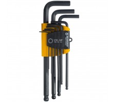 Set of inch hex key 1/16 - 3/8" (9pcs) elongated, with a ball, Beargrip
