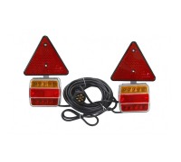 Набор светодиодных ламп для прицепа (P/CZ) магнит+треугольник+кабель 7,5м KAMAR