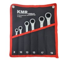 Набор ключей рожково-накидных с трещоткой 6шт 8-19mm KAMAR (KMR1)