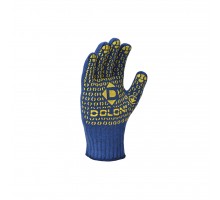 646 Долоні рукавички трикотажні робочі сині з ПВХ універсал 10 клас