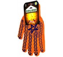 564 Долоні рукавички "Зірка"трикотажні робочі помаранчеві з ПВХ 7 клас 10 розмір