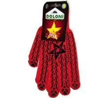 Gloves "Star" Red knitted work , class 7, size 11 (4040)