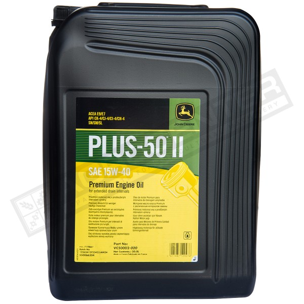 15W40 PLUS-50 II Мастило моторне 20л [John Deere] CI-4/SL - 1