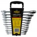 Set of open-end wrenches with ratchet 11pcs (8-17, 19mm) CR-V satine Sigma (6010531) - 1