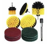 Set of brushes for cleaning - 10 pcs (for screwdriver) KAMAR (AKC8123)