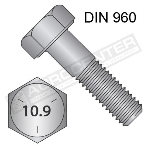 M10*1,25*100 Болт DIN960 10.9 БП ЧР - 1