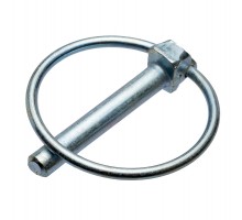 7*43 Cotter pin with ring (zinc) DIN 11023