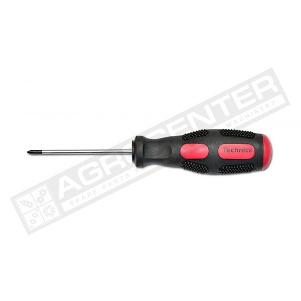 Викрутка "+"  Cr-V, PH№2, 125мм Technics (46-082-1) - 1