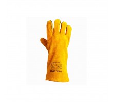 "Doloni" welding gloves with lining, yellow size 10 (4507)
