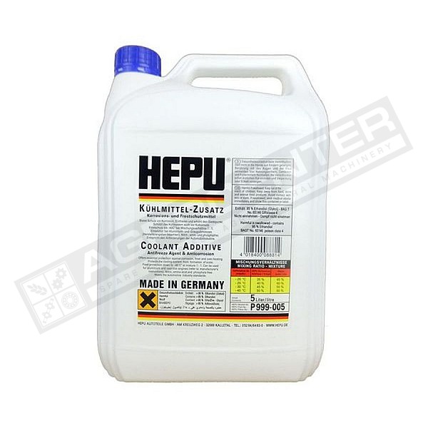P999-005 Концентрат охолоджуючої рідини - антифриз HEPU, 5л (синій) - 1