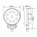 Фонарь дополнительный 9*LED рассеянный свет, круглый KAMAR - 6
