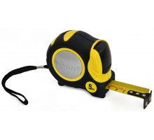 Measuring tape, rubberized body, self-locking device, magnet, nylon coating, 5m/19mm (15-202)