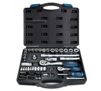 Набор головок и насадок 1/2", 1/4" (4-27мм), Cr-V, 72 предметов, Berg (52-111)