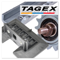 Rods, sprockets, blades elevator TAGEX