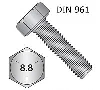 M16*40*1.5 Болт 8.8 DIN 961 KOELNER