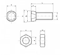 M12*35 Болт 12.9 Rabe Oval AL