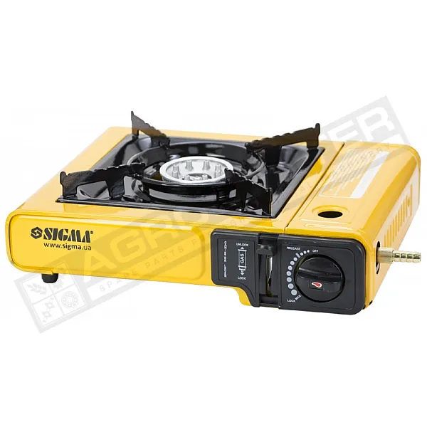 Single-burner gas stove with piezo ignition and adapter Sigma (2903431) - 1