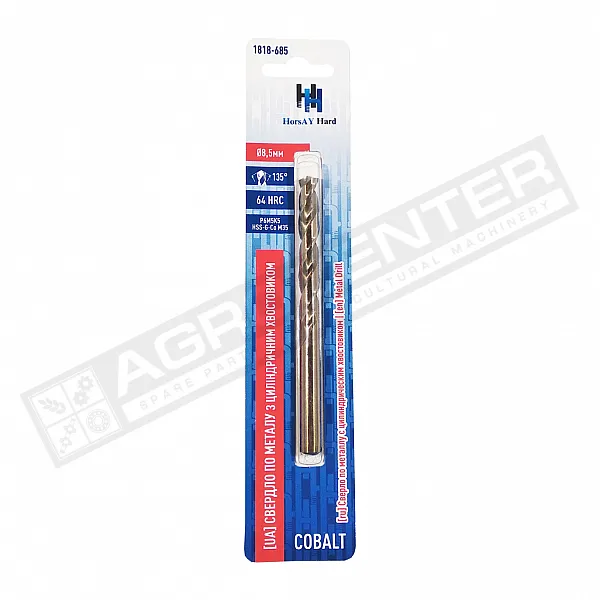 Свердло по металу, 8,5mm, циліндричний хвостовик Cobalt (1818-685) - 1