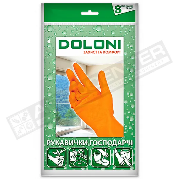 Рукавички господарчі "Долоні"латексні, S (4544) - 1