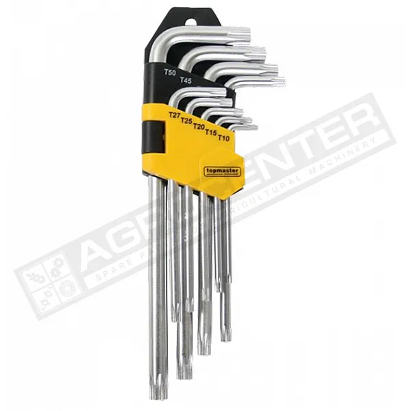 Set of L-shaped keys TORX T10-T50 9pcs Extra Long CR-V TopMaster (390124) - 1